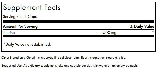 Taurine Premium Brand innhold