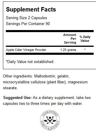 Apple Cider Vinegar (Eplesidereddik) Ultra innhold