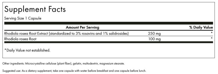 Rhodiola Rosea Extract Superior - Rosenrot innhold