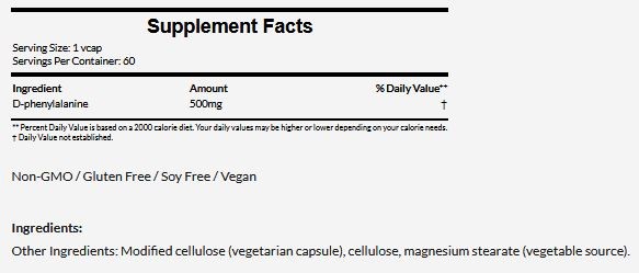 D-Phenylalanine innhold