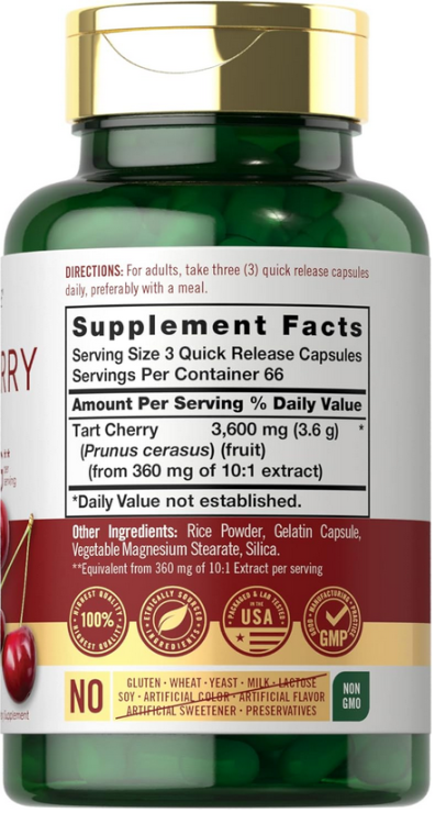 Tart Cherry Extract Carlyle innhold