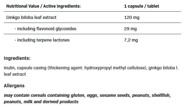 Ginkgo Biloba Allnutrition