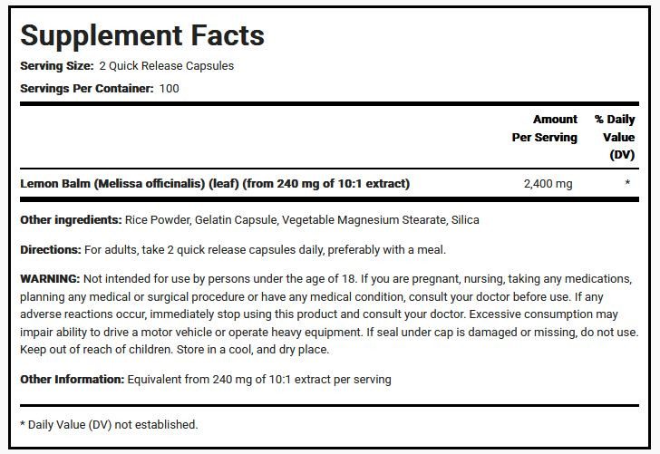 Lemon Balm Melissa Carlyle/PipinRock