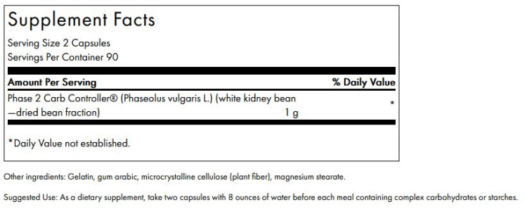 White Kidney Bean Extract - Phase 2 innhold