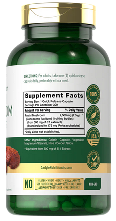Reishi Mushroom Carlyle innhold
