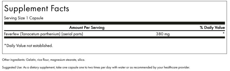 Feverfew Full Spectrum innhold