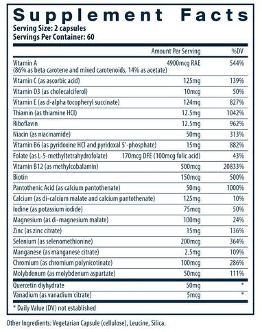 Multi-Nutrients Vital Nutrients innhold