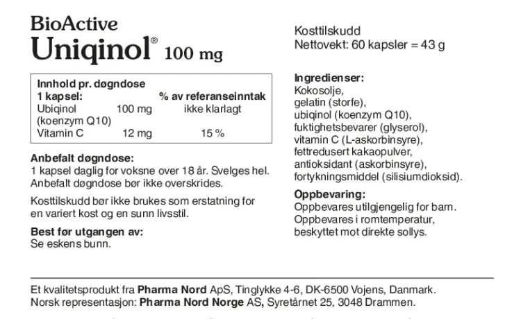 Bio Active Q10 Uniqinol Ubiquinol