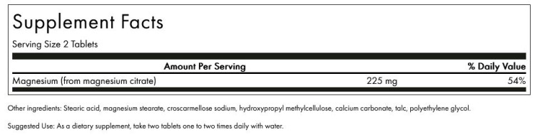 Super-Strength Magnesium Citrate innhold