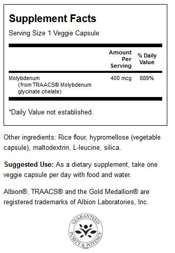 Albion Chelated Molybdenum innhold